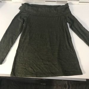 Green off the shoulder top